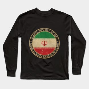 Vintage Islamic Republic of Iran Asia Asian Flag Long Sleeve T-Shirt